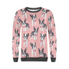 Tuxedo Bulldog Pattern Print Women's Sweatshirt-grizzshop