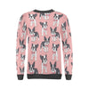 Tuxedo Bulldog Pattern Print Women's Sweatshirt-grizzshop