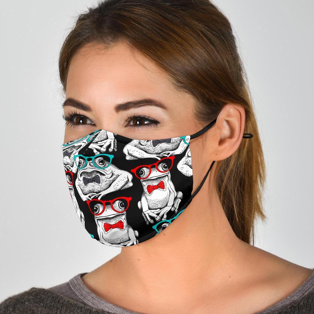 Tuxedo Frog Pattern Print Face Mask-grizzshop