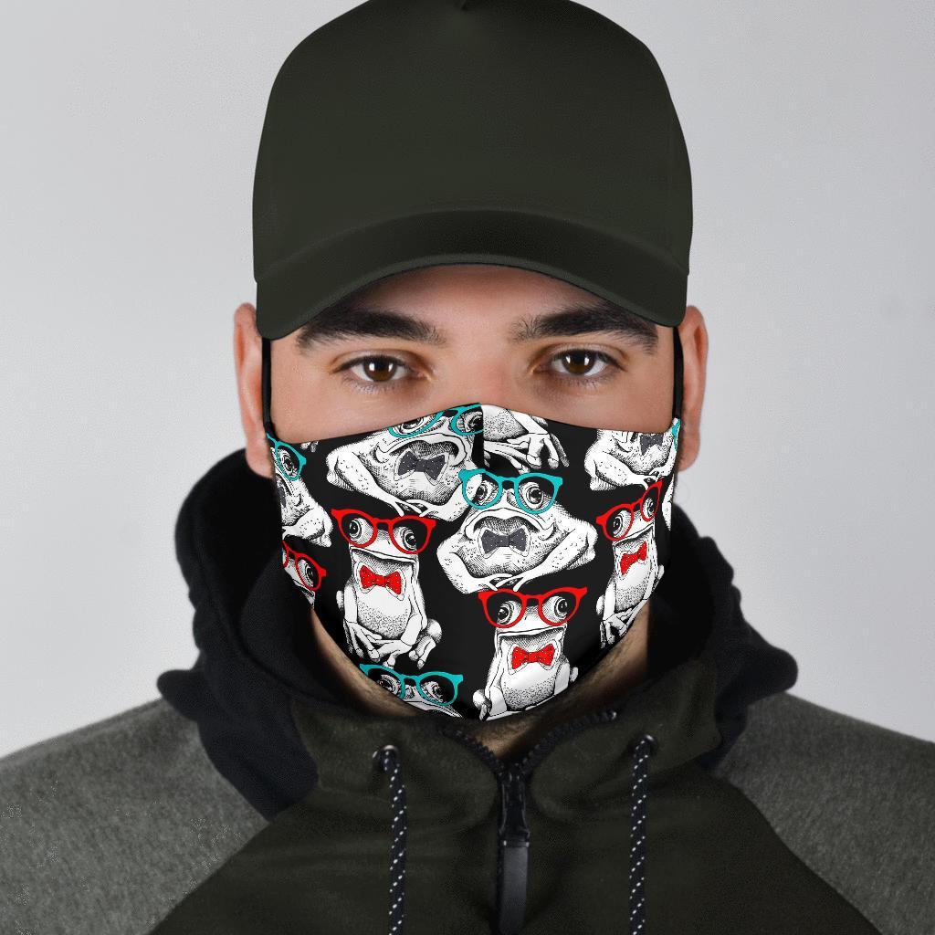 Tuxedo Frog Pattern Print Face Mask-grizzshop