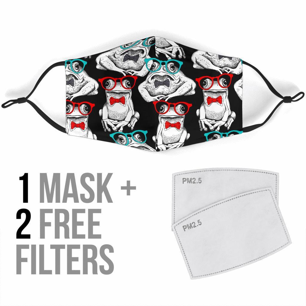 Tuxedo Frog Pattern Print Face Mask-grizzshop