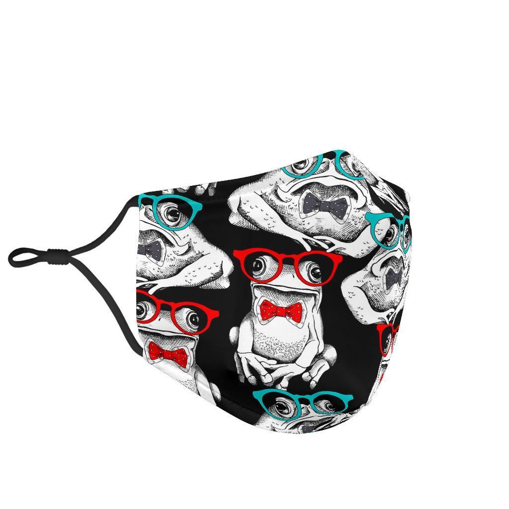 Tuxedo Frog Pattern Print Face Mask-grizzshop