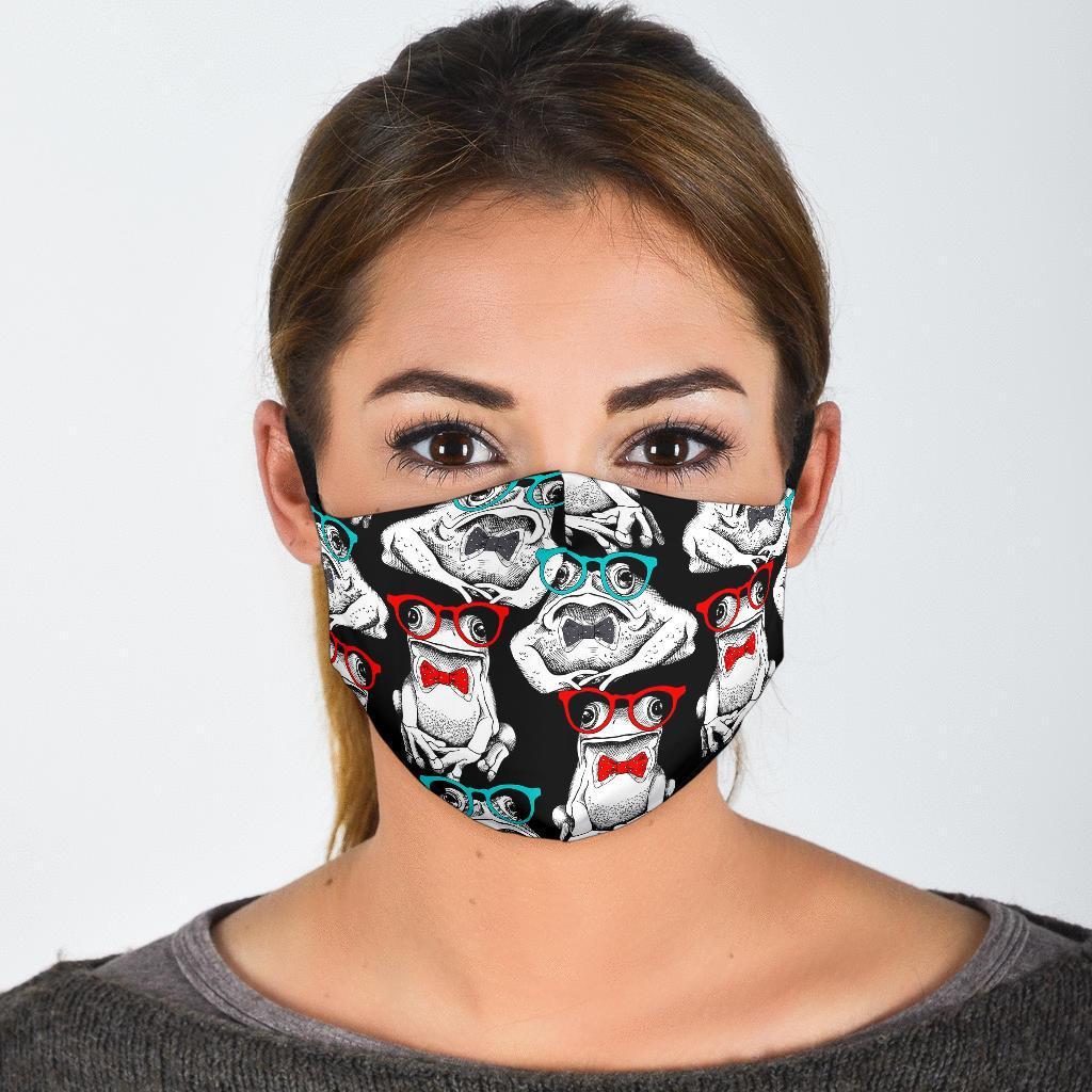 Tuxedo Frog Pattern Print Face Mask-grizzshop