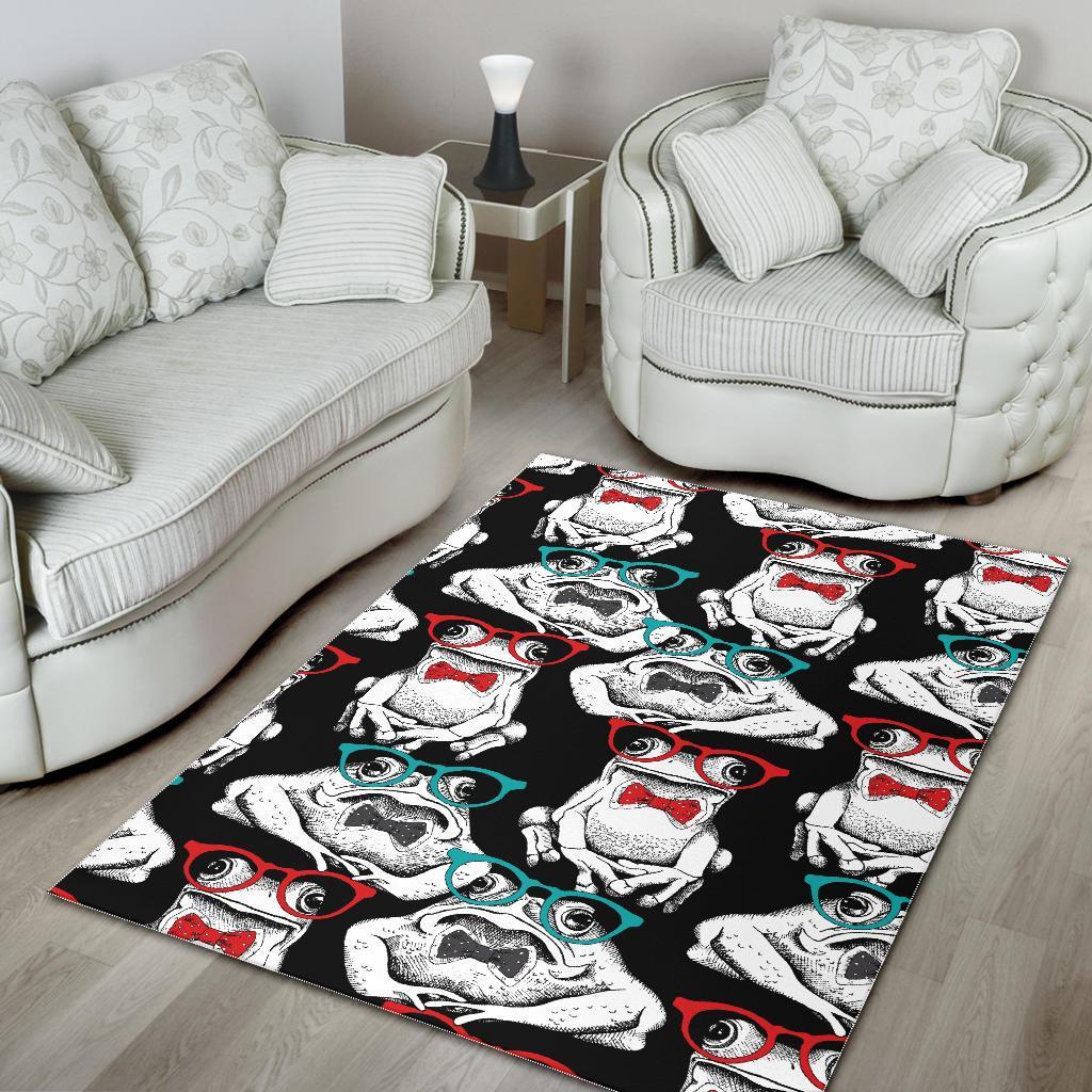 Tuxedo Frog Pattern Print Floor Mat-grizzshop