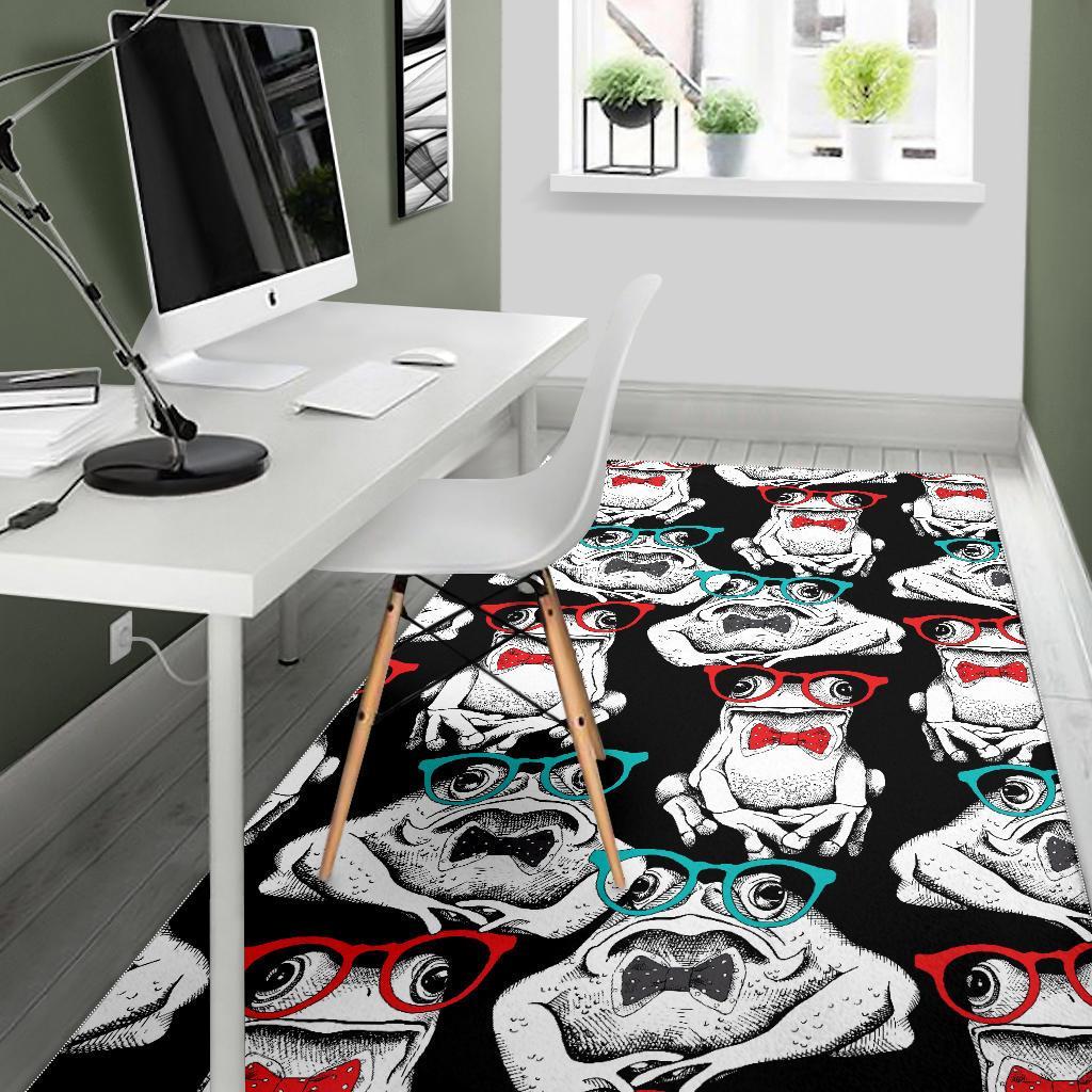 Tuxedo Frog Pattern Print Floor Mat-grizzshop