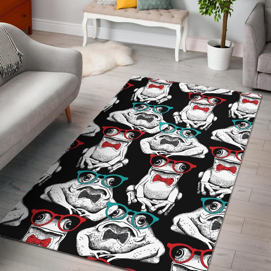 Tuxedo Frog Pattern Print Floor Mat-grizzshop