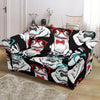 Tuxedo Frog Pattern Print Loveseat Cover-grizzshop