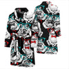 Tuxedo Frog Pattern Print Men Long Robe-grizzshop