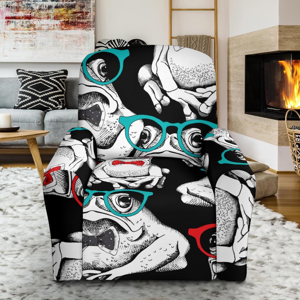 Tuxedo Frog Pattern Print Recliner Cover-grizzshop