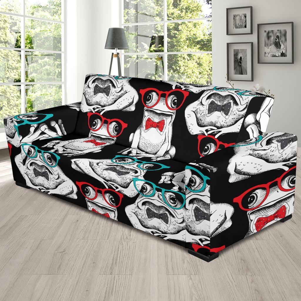 Tuxedo Frog Pattern Print Sofa Covers-grizzshop