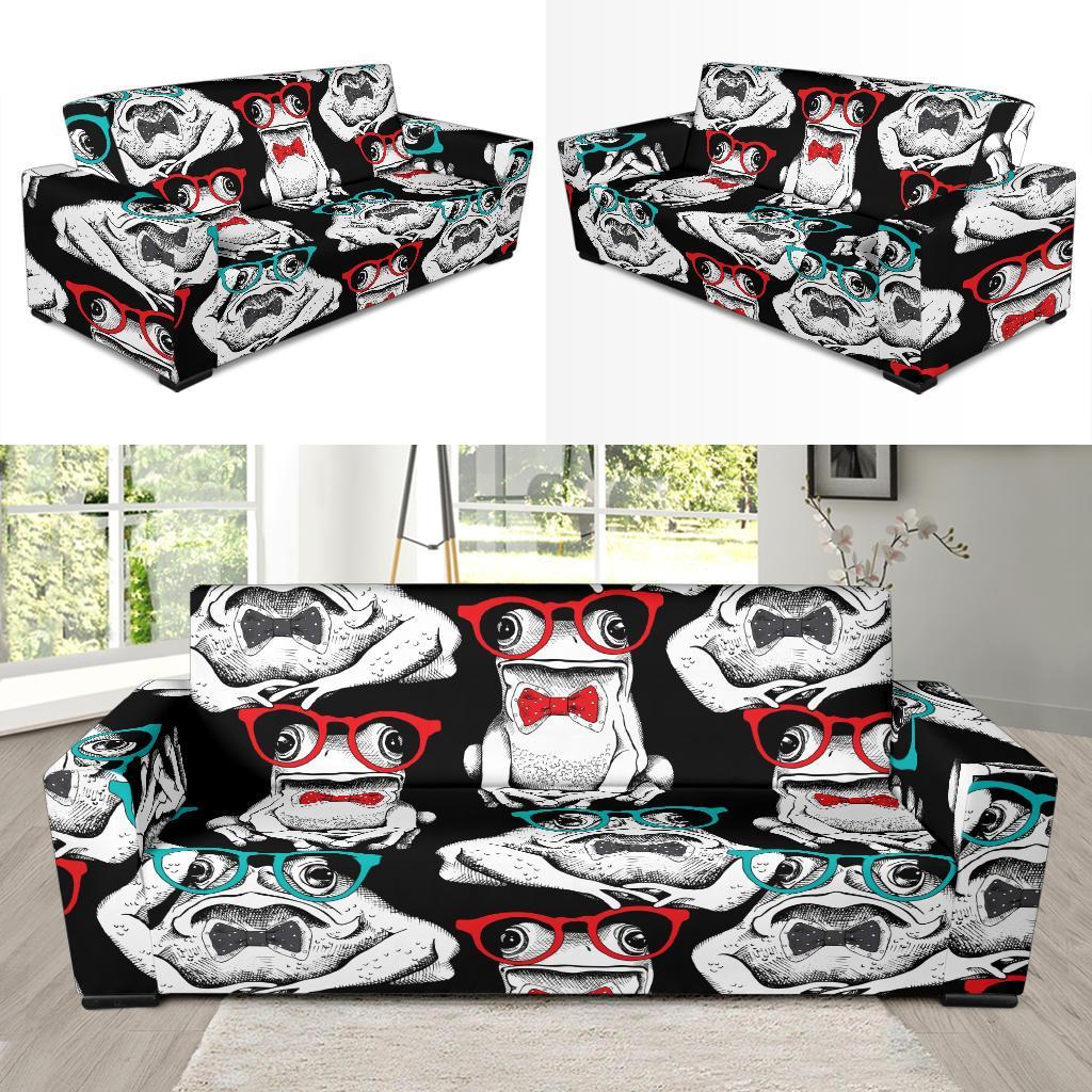 Tuxedo Frog Pattern Print Sofa Covers-grizzshop