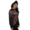 Tyrannosaurus Rex Head Print Women's Bomber Jacket-grizzshop