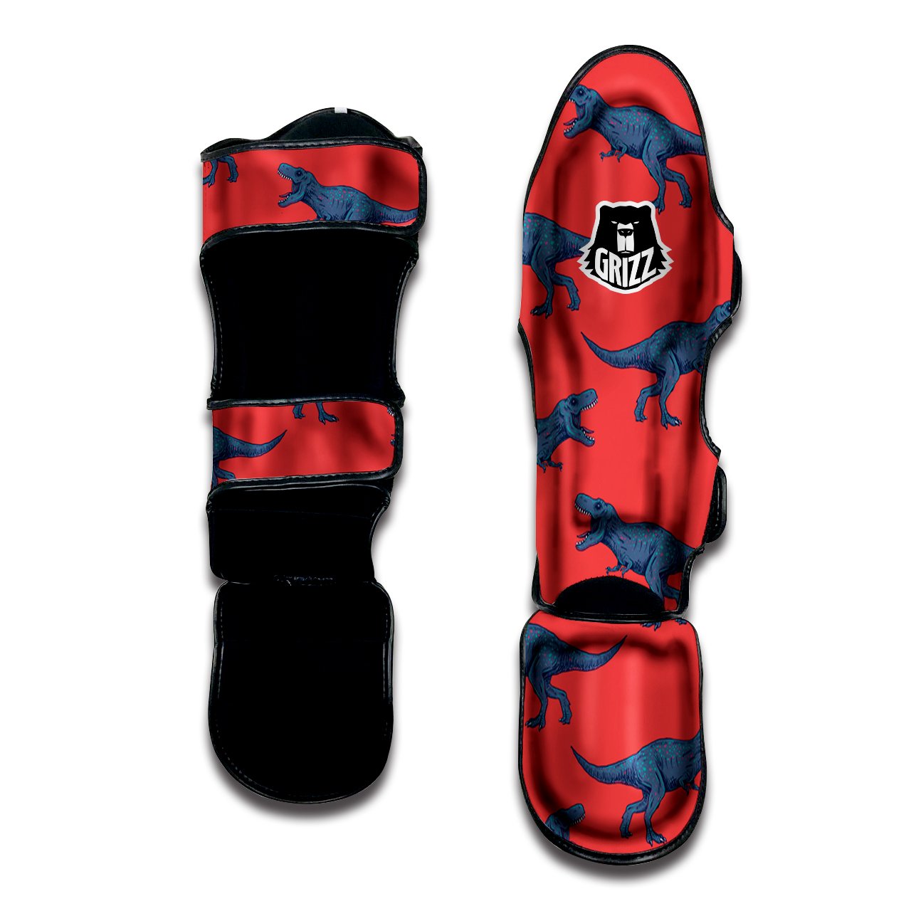 Tyrannosaurus Rex Print Pattern Muay Thai Shin Guards-grizzshop