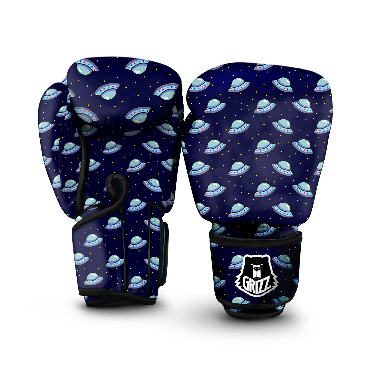 UFO Galaxy Print Pattern Boxing Gloves-grizzshop