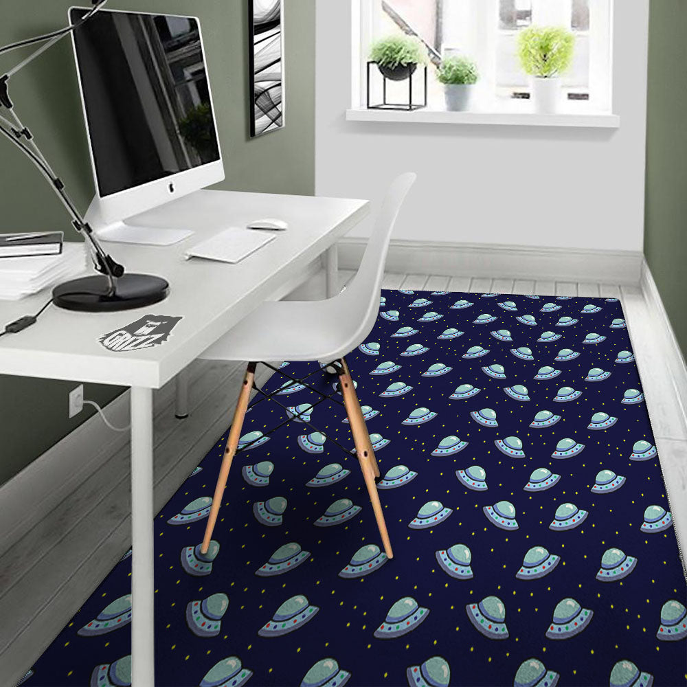 UFO Galaxy Print Pattern Floor Mat-grizzshop