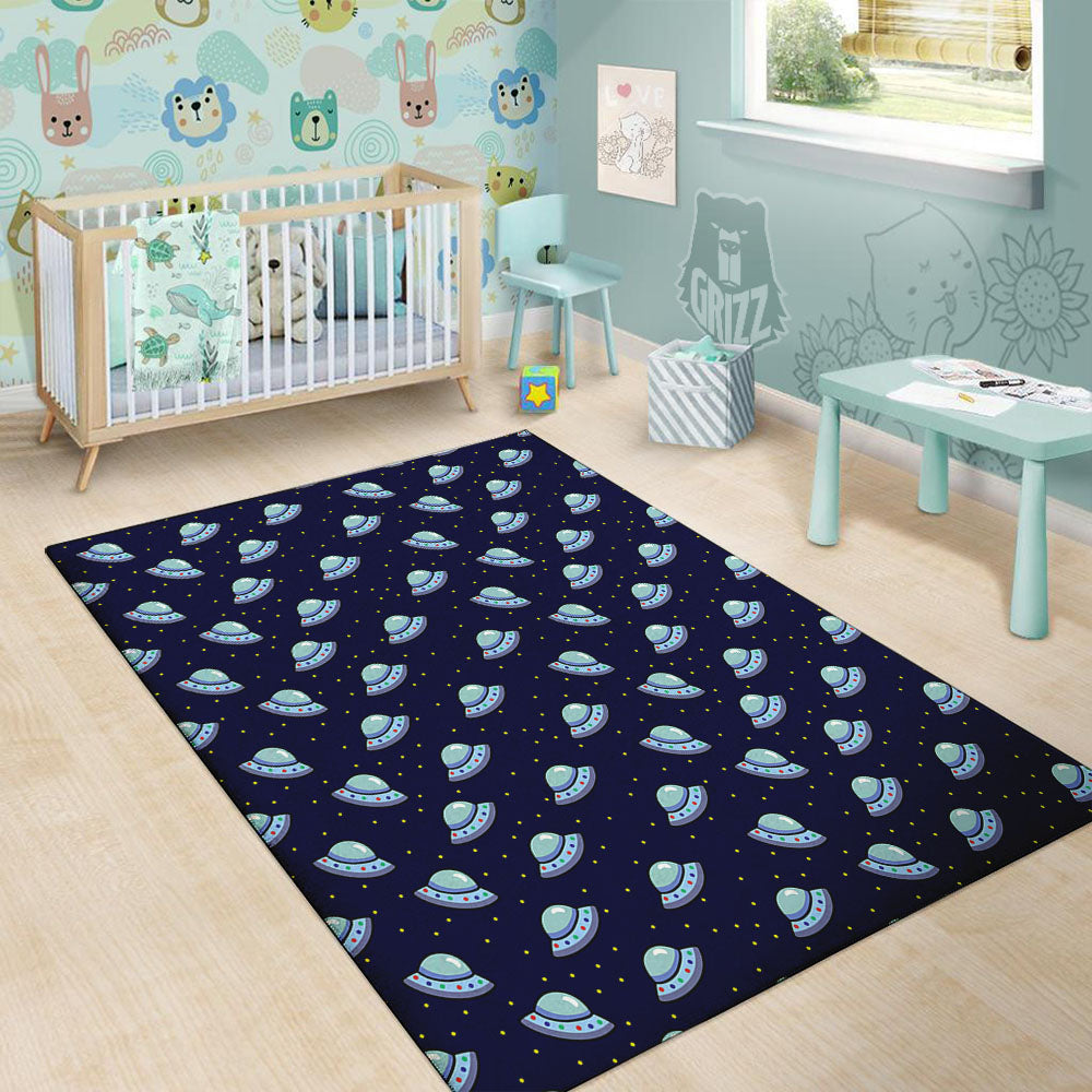 UFO Galaxy Print Pattern Floor Mat-grizzshop