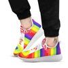 UFO LGBT Pride Rainbow Print White Athletic Shoes-grizzshop