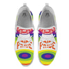 UFO LGBT Pride Rainbow Print White Athletic Shoes-grizzshop