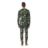 UFO Little Green Alien Print Pattern Men's Pajamas-grizzshop