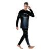 UFO Night Dark Print Men's Pajamas-grizzshop