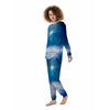 UFO On Planet Earth Print Women's Pajamas-grizzshop