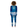 UFO On Planet Earth Print Women's Pajamas-grizzshop