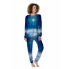 UFO On Planet Earth Print Women's Pajamas-grizzshop