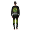 UFO Space Green Alien Print Men's Pajamas-grizzshop