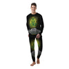 UFO Space Green Alien Print Men's Pajamas-grizzshop