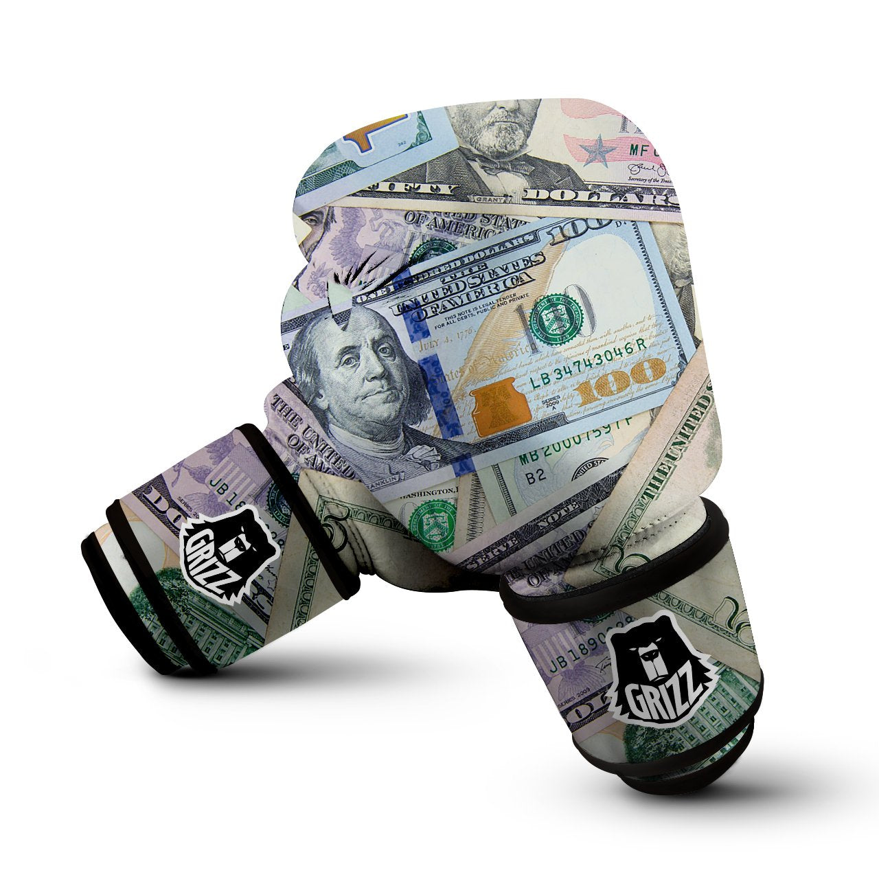 US Dollar Print Boxing Gloves-grizzshop