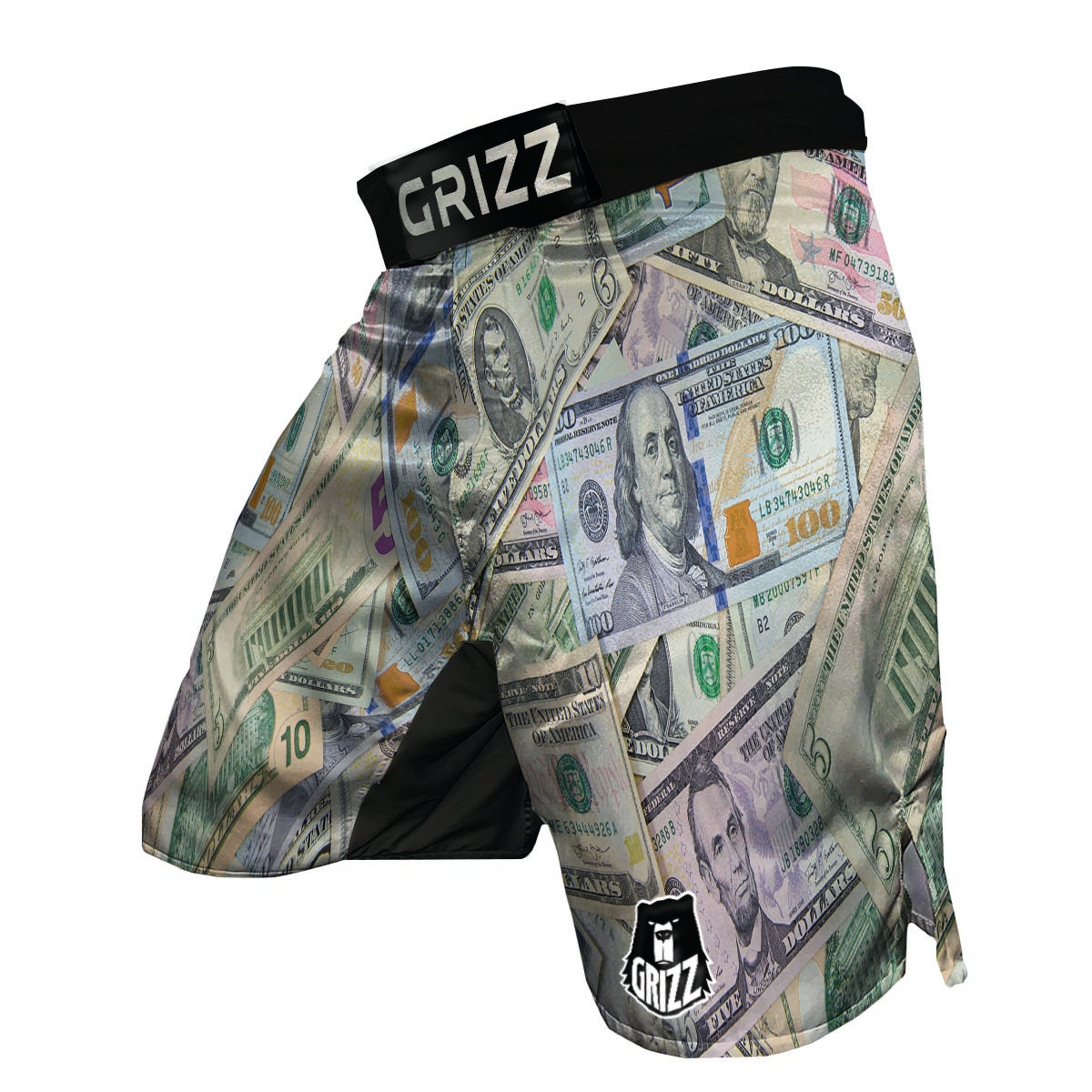 US Dollar Print MMA Shorts-grizzshop