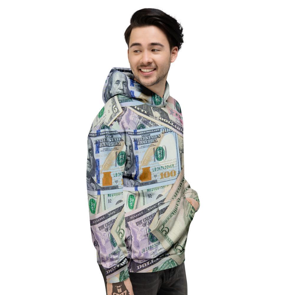 US Dollar Print Men's Hoodie-grizzshop