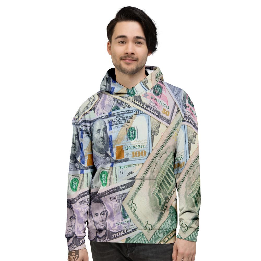 US Dollar Print Men's Hoodie-grizzshop