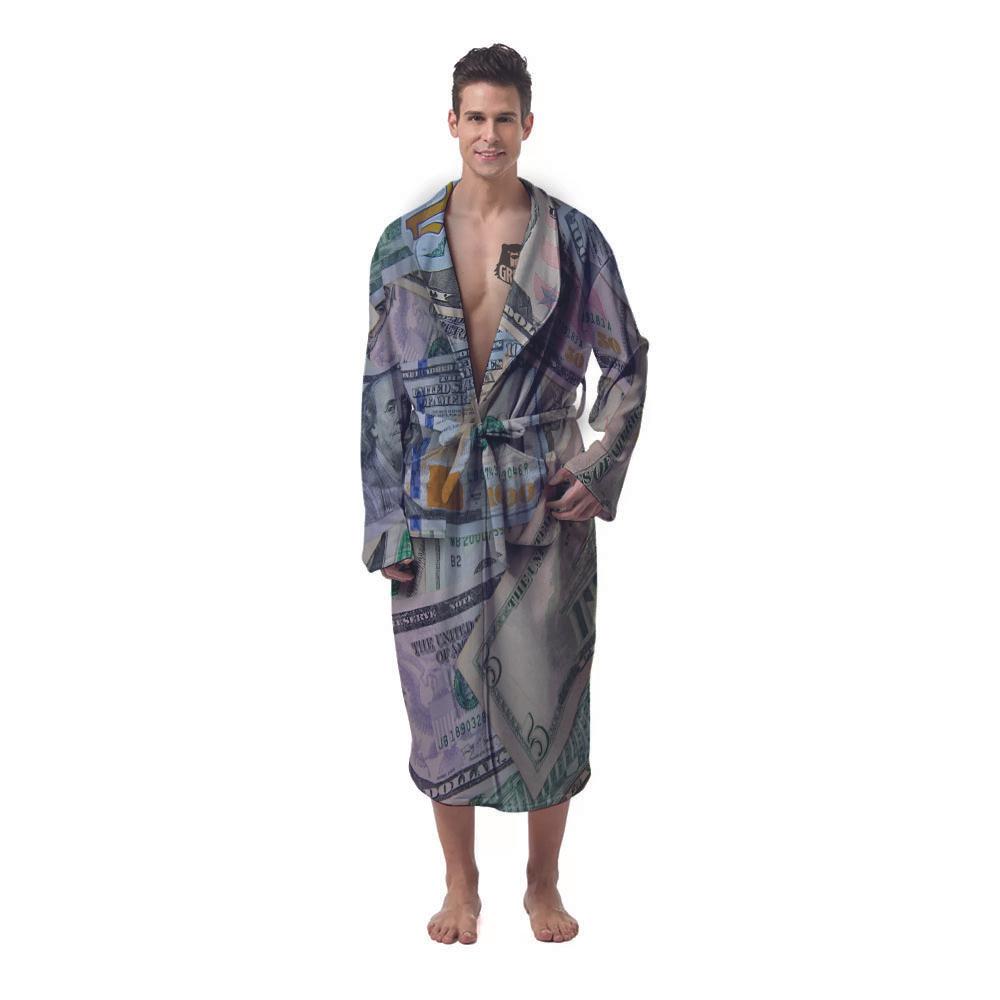 US Dollar Print Men's Robe-grizzshop