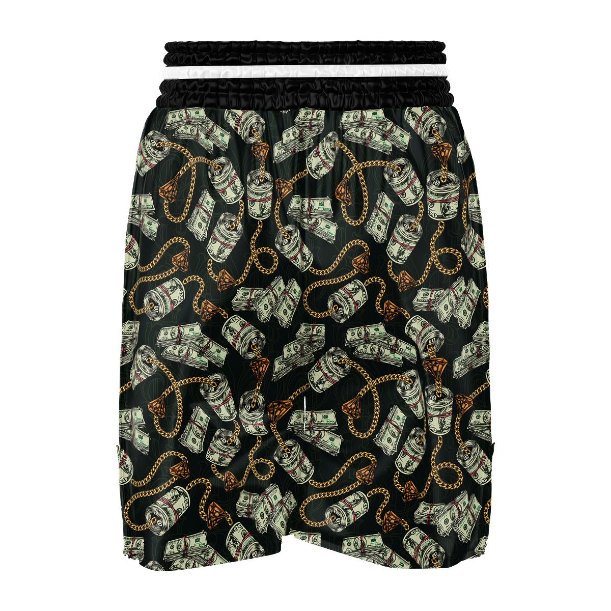 US Dollar Print Pattern Boxing Shorts-grizzshop