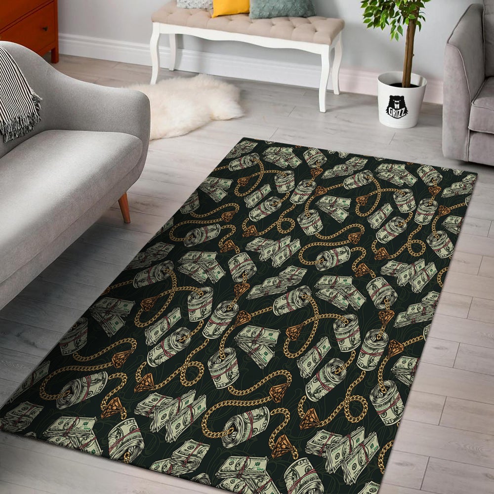 US Dollar Print Pattern Floor Mat-grizzshop