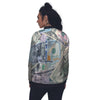 US Dollar Print Women's Bomber Jacket-grizzshop