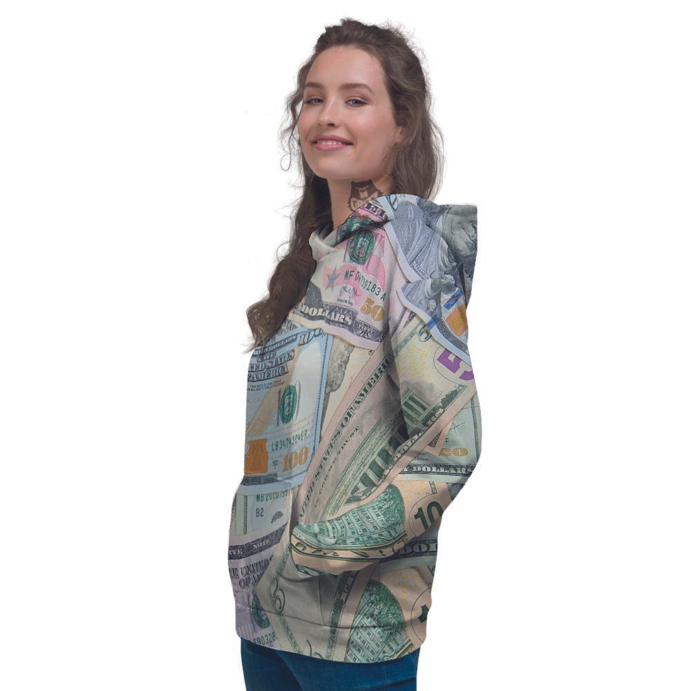 US Dollar Print Women's Hoodie-grizzshop