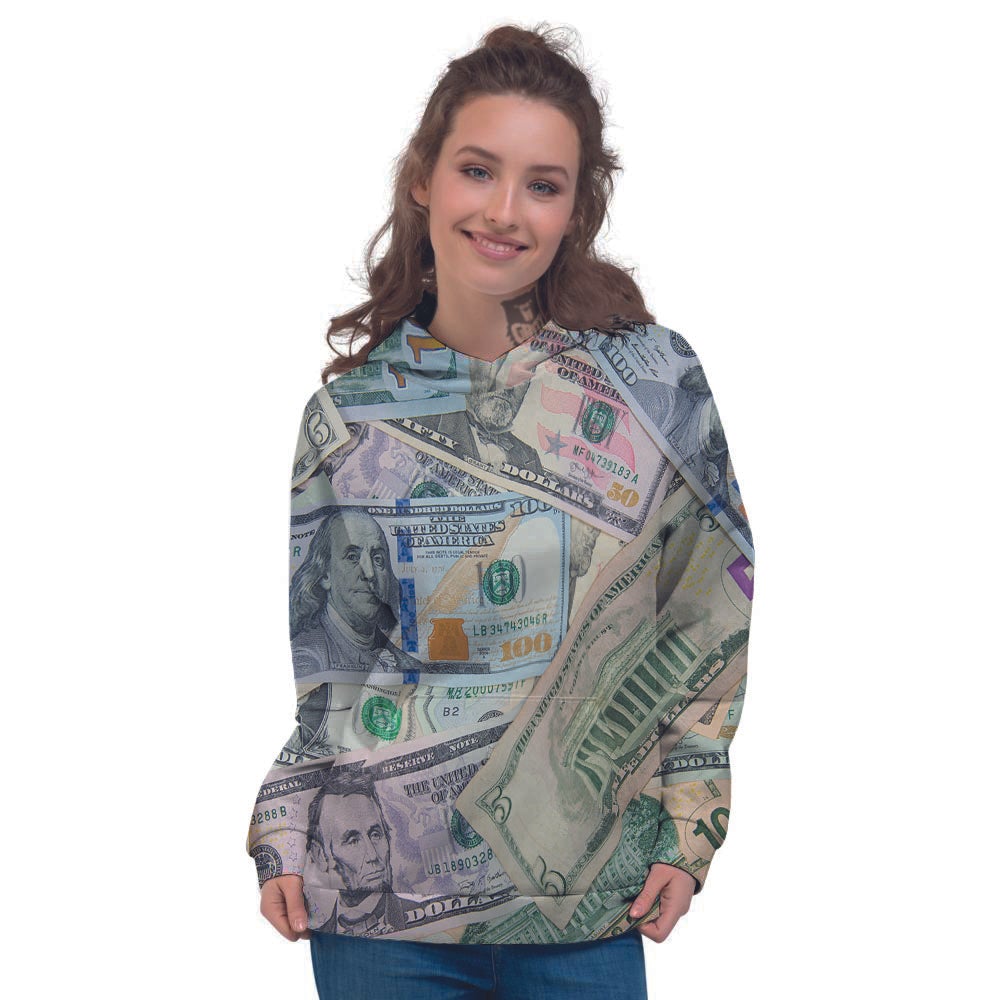 US Dollar Print Women's Hoodie-grizzshop