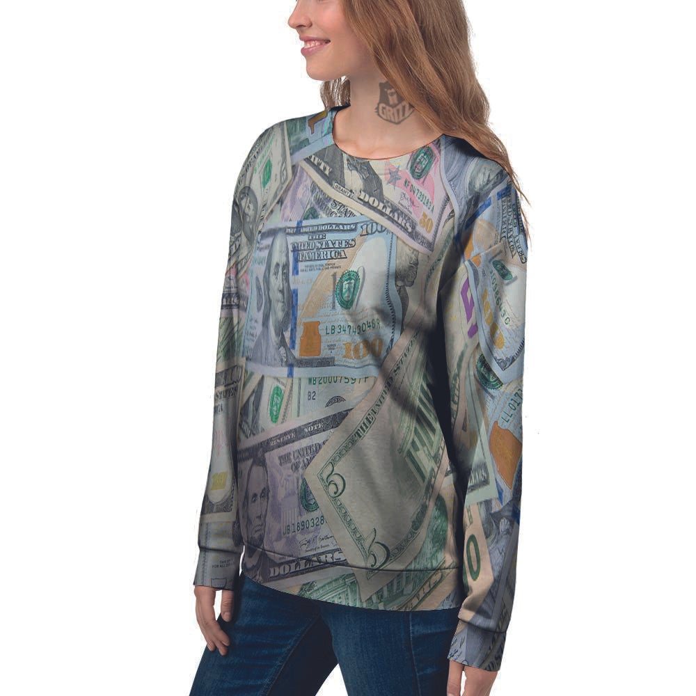 US Dollar Print Women's Sweatshirt-grizzshop