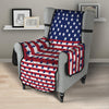 USA Blue And White Star Print Pattern Armchair Protector-grizzshop