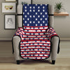 USA Blue And White Star Print Pattern Armchair Protector-grizzshop