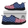 USA Blue And White Star Print Pattern Black Sneaker-grizzshop