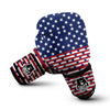 USA Blue And White Star Print Pattern Boxing Gloves-grizzshop