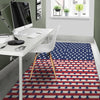 USA Blue And White Star Print Pattern Floor Mat-grizzshop