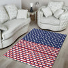 USA Blue And White Star Print Pattern Floor Mat-grizzshop