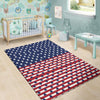 USA Blue And White Star Print Pattern Floor Mat-grizzshop