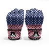 USA Blue And White Star Print Pattern MMA Gloves-grizzshop