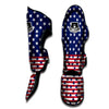 USA Blue And White Star Print Pattern Muay Thai Shin Guards-grizzshop