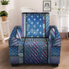 USA Denim Patchwork 4th of July Print Armchair Slipcover-grizzshop